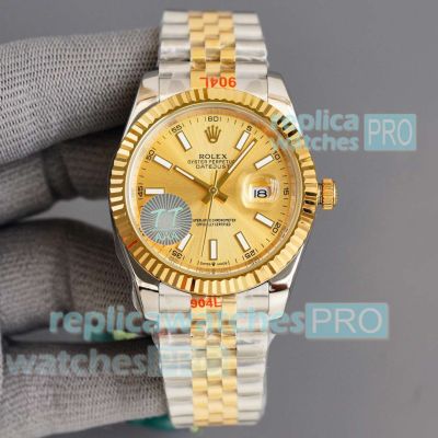 AAA Copy Rolex Datejust II 41 Gold Dial Citizen 8215 Two Tone Jubilee Watch 